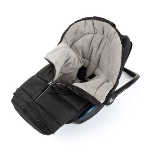 PETITE&MARS Téli szett Jibot 3in1 bundazsák + kézmelegítő kesztyű babakocsira - Jasie Quiet Grey
