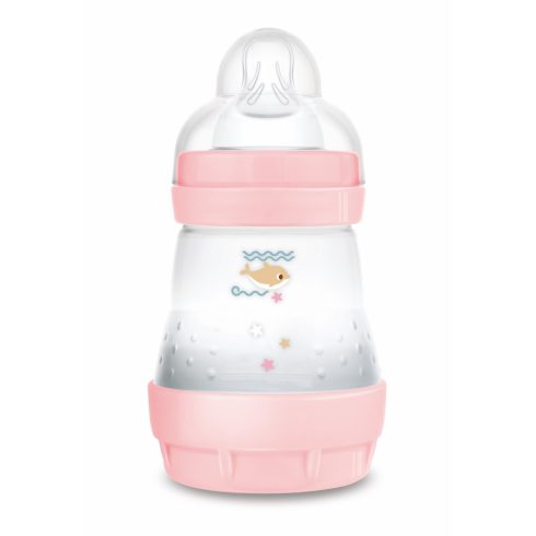 Mam 160 ml  Anti-Colic 0 hó + cumisüveg - rózsaszín bálna 