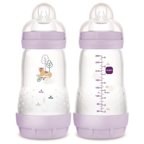 MAM Anti-Colic cumisüveg 260ml 2hó+  Lila Tigris 