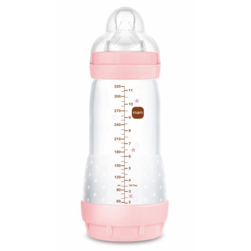 Mam Anti-Colic cumisüveg 320 ml  4 hó + rózsaszín kacsa 