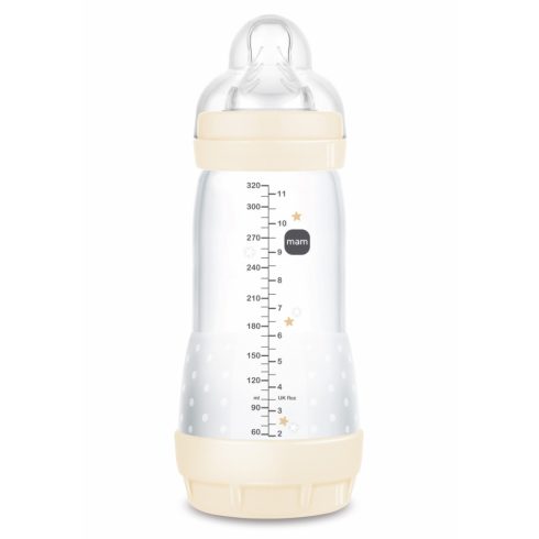 Mam Anti-Colic cumisüveg 320 ml  4 hó + bézs hal 