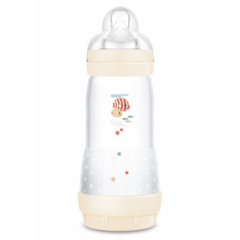 Mam Anti-Colic cumisüveg 320 ml  4 hó + bézs hal 