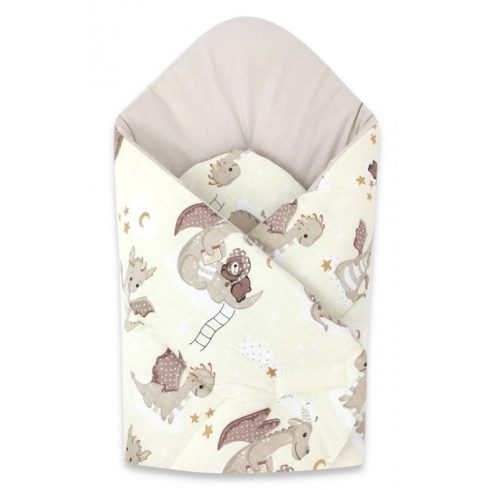 Baby Shop pólyatakaró 75x75cm - bézs sárkány 