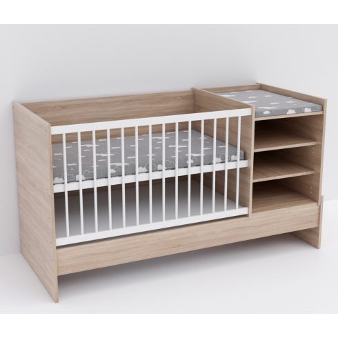 Baby Shop Basic – kombiágy (ágyneműtartó nélkül) sonoma tölgy