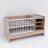   Baby Shop Basic – kombiágy (ágyneműtartóval) sonoma tölgy/bordázott fehér