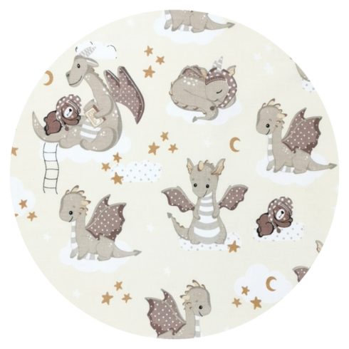 Baby Shop fejvédő kiságyba - bézs sárkány 