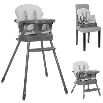 Lorelli Siesta 3az1-ben fix etetőszék - Grey Leather