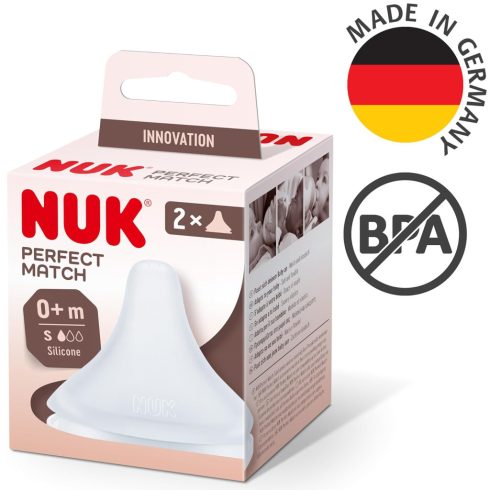 Nuk Perfect Match szilikon etetőcumi 0+hó 2 db - S méret