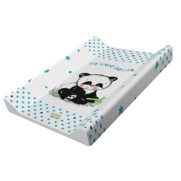Babastar puha 2 ékes pelenkázó lap 50*70 cm - kék panda