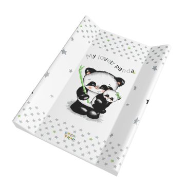  Babastar merev pelenkázó lap 50*70 cm - szürke panda és mamája