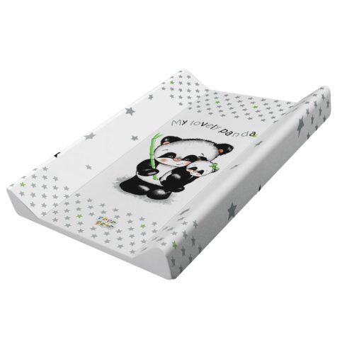 Babastar merev pelenkázó lap 50*70 cm - szürke panda és mamája