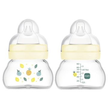   Mam  Feel Good 90ml  Premium üvegből készült cumisüveg Extra lassú átfolyás 0+ bézs 