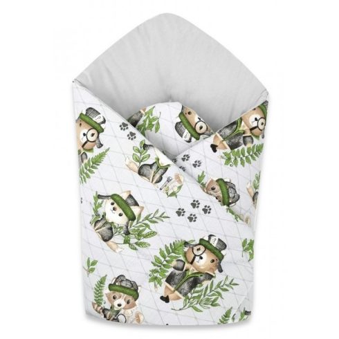 Baby Shop pólyatakaró 75x75cm - Természetes nyomozók szürke 