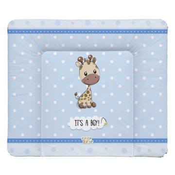   Babastar puha pelenkázó lap 85*75 cm - It's a boy ! zsiráf kék
