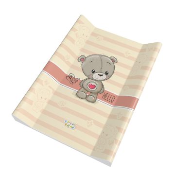   Babastar merev pelenkázó lap 50*70 cm - Beige szívecskés maci  