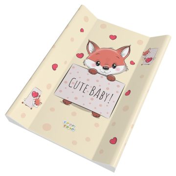   Babastar puha 2 ékes pelenkázó lap 50*70 cm - Barack szívecskés róka 