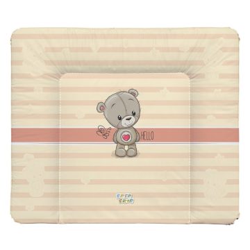   Babastar puha pelenkázó lap 75*72 cm - Beige szivecskés maci 