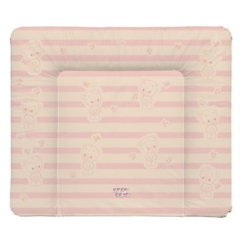 Babastar puha pelenkázó lap 75*72 cm - Rózsaszín apró maci + pillangó 