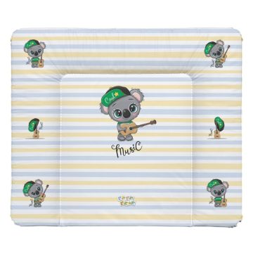   Babastar puha pelenkázó lap 75*72 cm - Szürke koala gitárral 