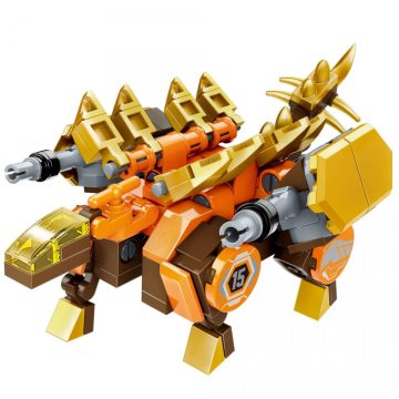   QMAN® 41215 készségfejlesztő építőjáték ÚJ: Csoda Kocka Acélgerincű Stegosaurus