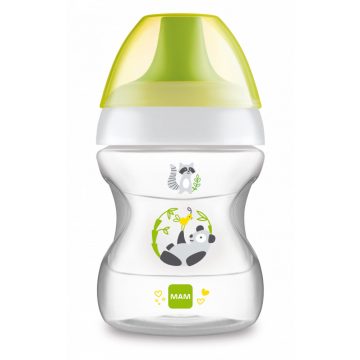   MAM Learn to drink cup - ivástanuló pohár 190 ml 6+ - Sárga panda macis