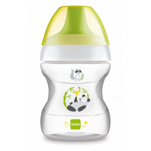 MAM Learn to drink cup - ivástanuló pohár 190 ml 6+ - Sárga panda macis