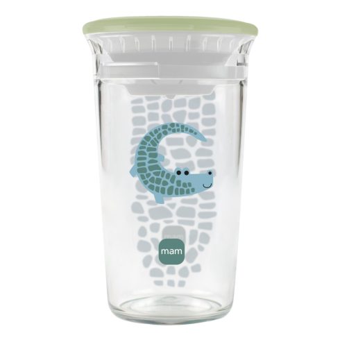 MAM Easy to Drink Cup 290 ml csöpögésmentes itatópohár 8+ hó - Zöld krokodil