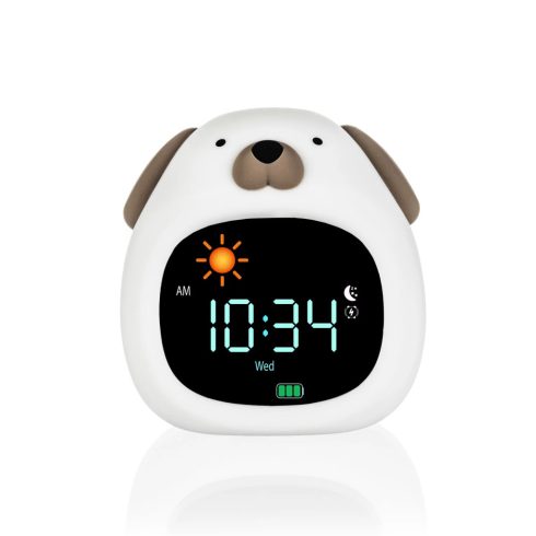Zopa Szilikon baba ébresztőóra éjszakai fénnyel és zenével - Dog