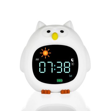   Zopa Szilikon baba ébresztőóra éjszakai fénnyel és zenével - Owl