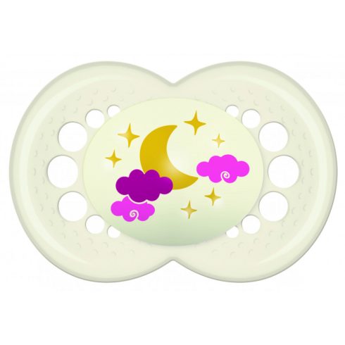 MAM Original Night 6+ szilikon nyugtató cumi - rózsaszín felhők