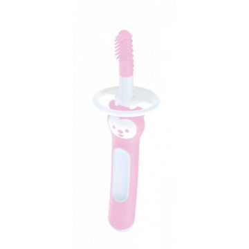   MAM Massaging Brush masszázsfogkefe 3+ - pasztell rózsaszín