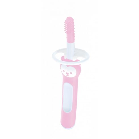 MAM Massaging Brush masszázsfogkefe 3+ - pasztell rózsaszín