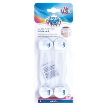   Canpol babies többcélú biztonsági zár 2db (hosszú) - Fehér