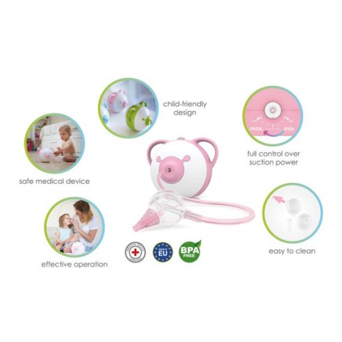 Nosiboo Pro elektromos orrszívó - Pink