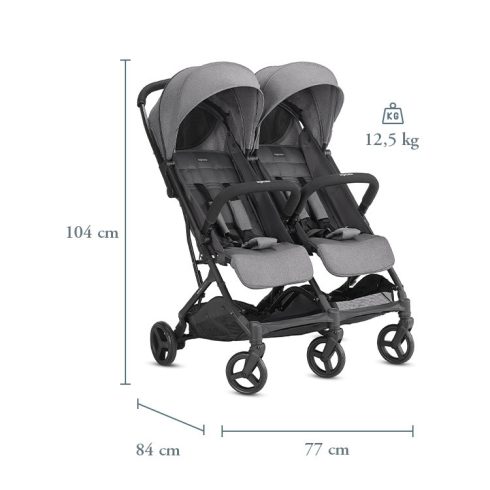 Inglesina Twin Sketch iker sportbabakocsi  - Grey 