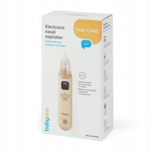BabyOno Elektromos orrszívó, zenével 0+hó (1470/01)