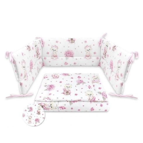 Baby Shop 3 részes ágynemű garnitúra - Balerina maci rózsaszín