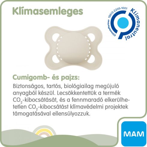 MAM Original Pure 6+ hó nyugtató cumi 2 db-os  - kék medve/bézs róka