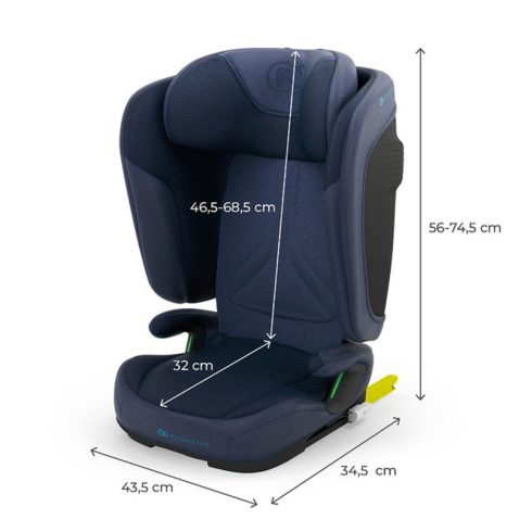 KINDERKRAFT Unity 2 i-Size gyermekülés - 100-150 cm - Navy