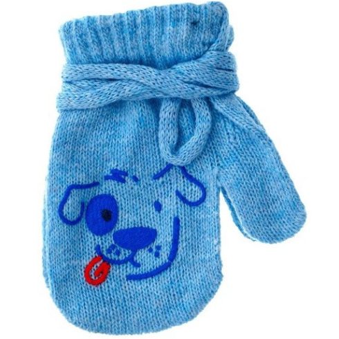Yo! Bébi kesztyű 10 cm - Kék/kutyás