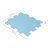 Zopa szivacs puzzle 30x30 cm 9db - Floral  Blue