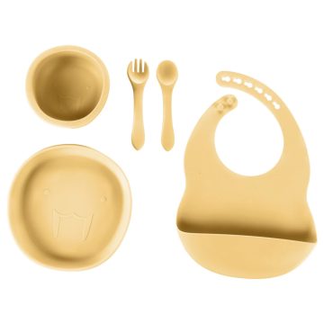   Zopa Szilikon étkészlet 5 db-os étkészlet - Mustard Yellow