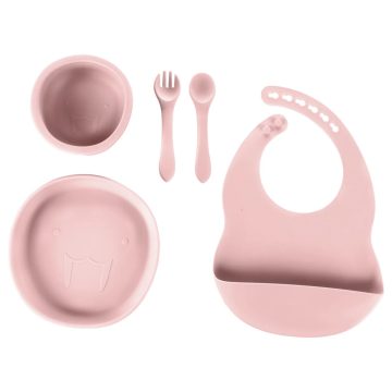 Zopa Szilikon étkészlet 5 db-os - Old Pink