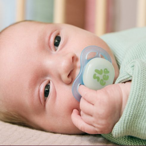 Philips AVENT SCF075/08 Játszócumi ultra start éjszakai 0-2hó fiús 2 db