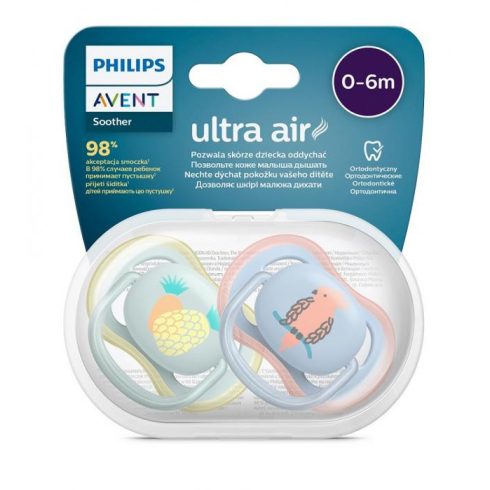 Avent Ultra air 0-6hó játszócumi - papagáj/ananász 