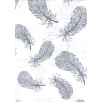 Mintás tetra kifogó 120×120 cm - szürke toll