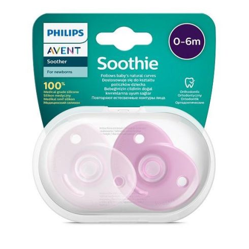 AVENT SCF099/21 Soothie játszócumi 0-6 hó lány 2 db