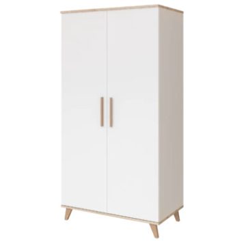 FLIP White & Oak 2 osztású szekrény