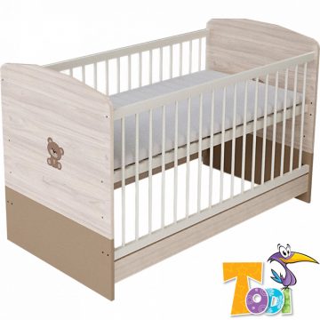   Todi Teddy átalakítható kiságy 70*140- es - szil/cappuccino/vanília