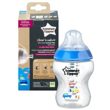   Tommee Tippee Closer To Nature cumisüveg 260ml színes 0+ Kék